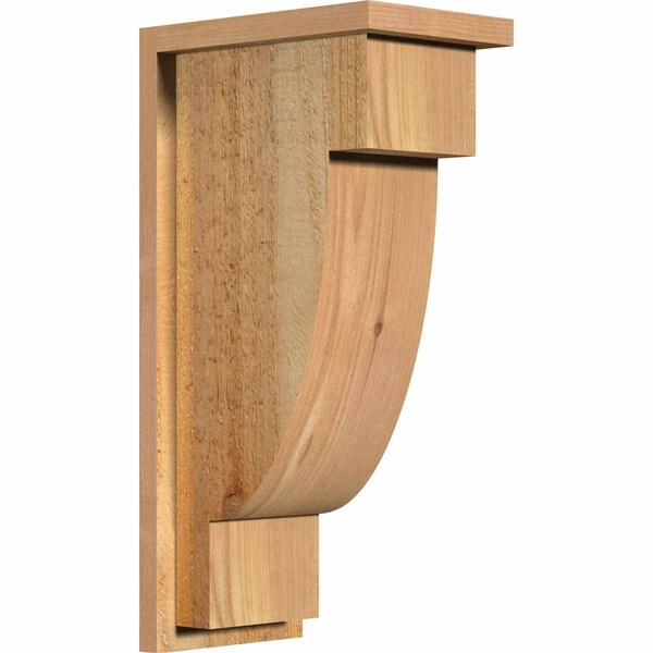 Ekena Millwork Alpine Rough Sawn Corbel w/Backplate, Western Red Cedar, 8"W x 12"D x 24"H COR08X12X24ALP01RWR - main